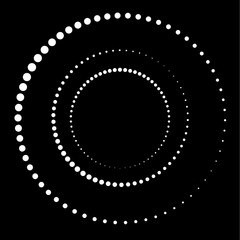 Halftone dots in circle form. round logo . vector dotted frame . design element