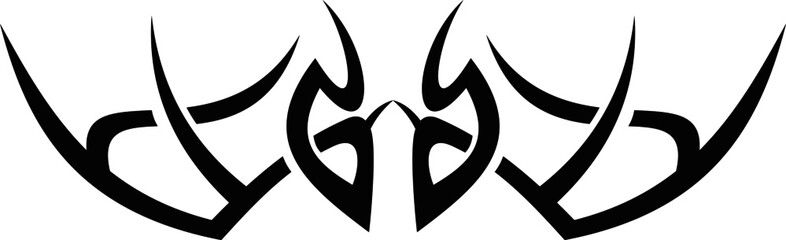 Vector symbol, ornament, tattoo. beautiful vector illustration. Drawings on the body, ancient symbols.	