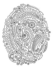 Abstract Easter Egg. Stylized calming natural vector illustration.