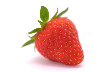 tropical strawberry fruit in detail on white background