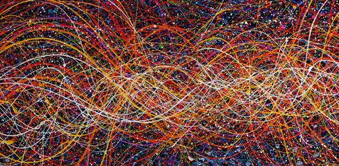 Colorful oil paint lines abstract background texture brush design illustration.