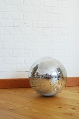A disco ball on the floor