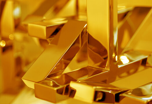 Pure Gold Bar Surface Background Represent The Business And Finance.