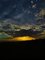 playa atardecer