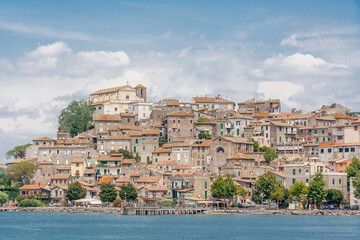 Fototapeta na wymiar Anguillara Sabazia, small village on Bracciano Lake, near Rome, Lazio, Italy