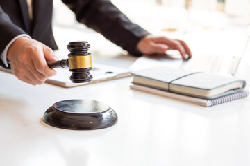 justice and law concept. male lawyer working in office. Legal law, advice and justice concept.