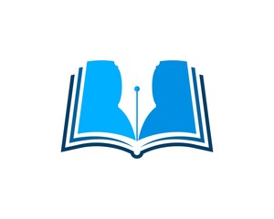 Education book with pen writer inside