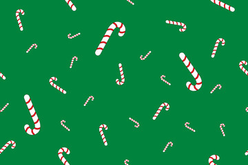 seamless background of christmas pattern of red and white sugar canes