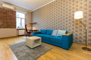 interior photo of a room in a modern loft style