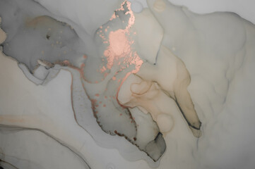 Alcohol Ink. Smoke Liquid Design. Oil Wave