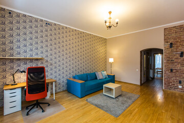 interior photo of a room in a modern loft style