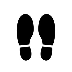 Wait Stand Here Black Icon, Vector Illustration, Isolate On White Background Label. EPS10