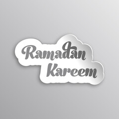 Ramadan Kareem greeting card for the Muslim community festival celebration.