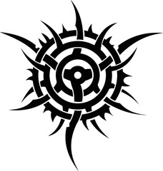 Vector symbol, ornament, tattoo. beautiful vector illustration. Drawings on the body, ancient symbols.