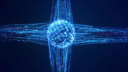 3d rendered illustration of Digital Network Traffic Concept 2. High quality 3d illustration