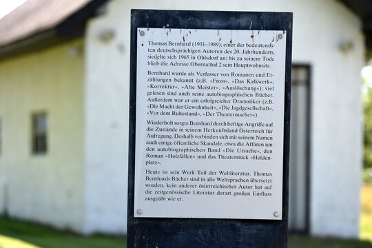 Das Haus des weltber&uuml;hmten Schriftstellers Thomas Bernhard in Ohlsdorf, &Ouml;sterreich - The house of the world famous writer Thomas Bernhard in Ohlsdorf, Austria