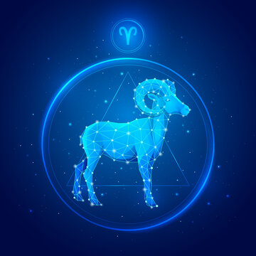 Aries Zodiac Sign Icons.