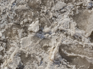 Eisschollen, Treibeis im Hamburger Hafen
