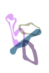 abstract minimalist shape pattern background. vector cartoon illustration