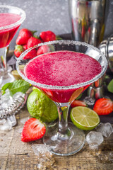 Strawberry margarita cocktail