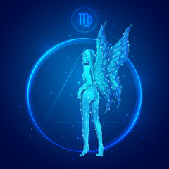 Virgo zodiac sign icons. © graphixmania