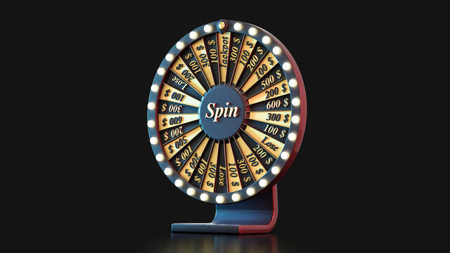 3d Rendering Casino Spin Jackpot
