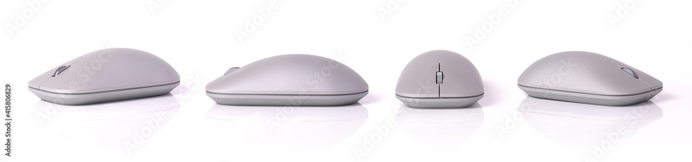 Poster wireless mouse new model isolated on white background