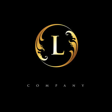 initial L logo with ornament