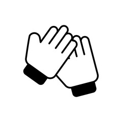 Gloves vector icon style illustration. EPS 10 file