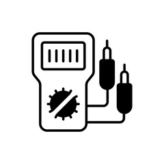 Ampere Meter vector icon style illustration. EPS 10 file