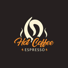 Obraz premium Retro Coffee shop badge logo design. Perfect for modern coffee shop joints. Vintage Style. Vector Illustrtion