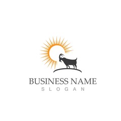 Goat Logo Template vector icon