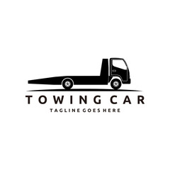 Towing Truck Icon Vector, Filled Flat Sign, Solid Pictogram Isolated on White Symbol Logo Illustration