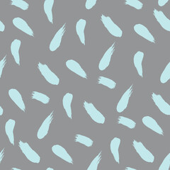 Individual brush strokes on a gray background. Vector