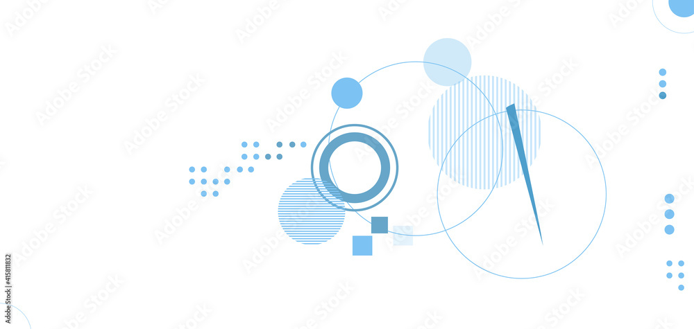 Poster Abstract tech background with simple object.