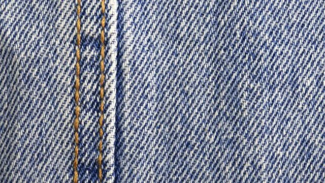 top view  along the seam of denim pants