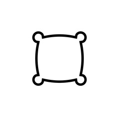 Pillow for sleeping line simple icon. Clipart image isolated on white background