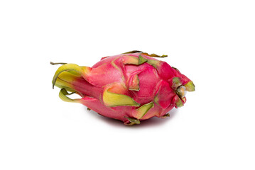 Red pitaya tropical fruit on white