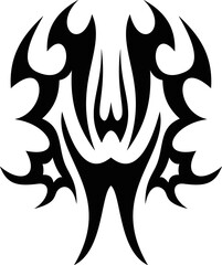 Vector symbol, ornament, tattoo. beautiful vector illustration. Drawings on the body, ancient symbols.