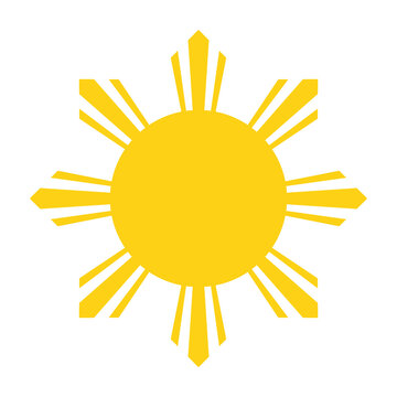 Philippine sun icon. Clipart image isolated on white background