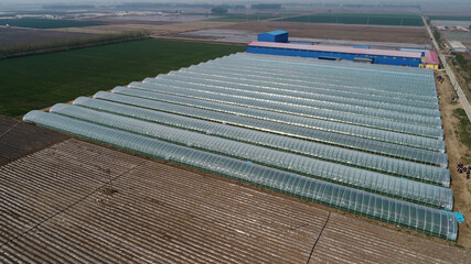 Vegetable greenhouses in rural areas, North China