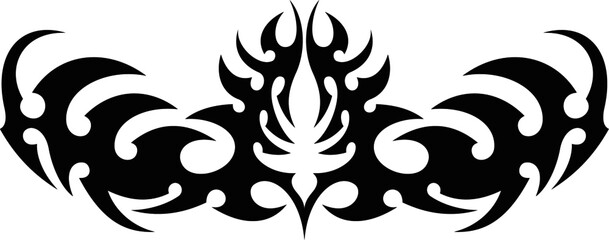 Fototapeta premium Vector symbol, ornament, tattoo. beautiful vector illustration. Drawings on the body, ancient symbols.