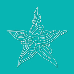 Arabic Calligraphic text of Ramadan Kareem for the Muslim community festival celebration.