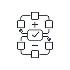 Homeostasis, balance concept. Vector icon isolated on white background. 