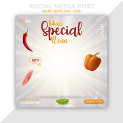 food or culinary banner ads design. editable social media post template
