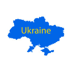 Obraz premium This is a Ukraine map isolated on a white background.