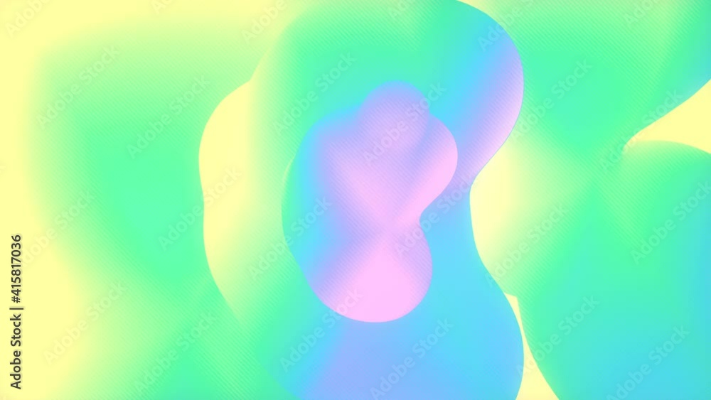 Poster colored fluid forms digital loop animation 3d render modern liquid background 4k