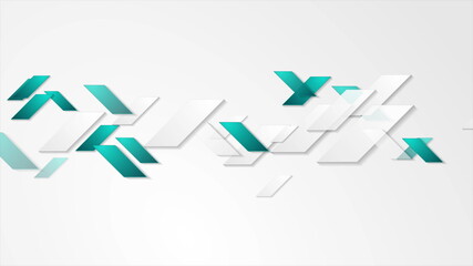 Turquoise and grey tech geometric abstract background