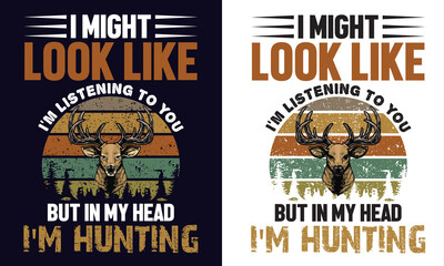 hunting t-shirt design  - obrazy, fototapety, plakaty