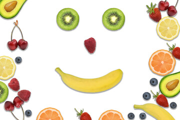 frutta volto bambini viso benessere 